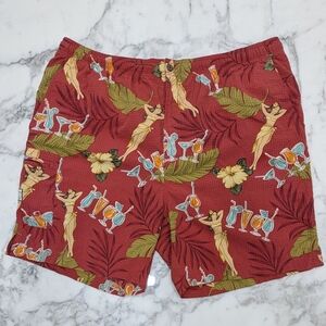 Tommy Bahama Swim Trunks Hula Girls Hawaiian Print Men's XL RN 86549